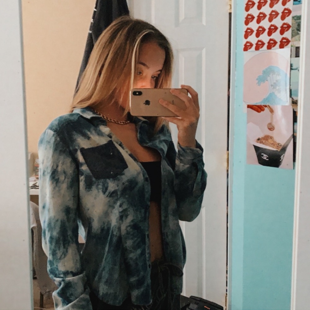 Bleached Jean Flannel
